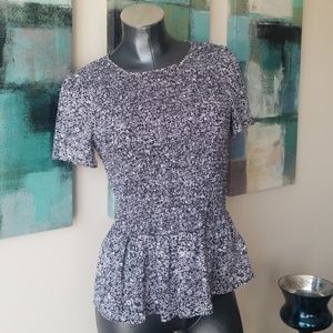 Michael Kors smocked peplum top